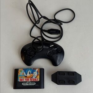 Sega Genesis EA 4 Controller Adapter Multi-Port Player, Controller, Sonic Game